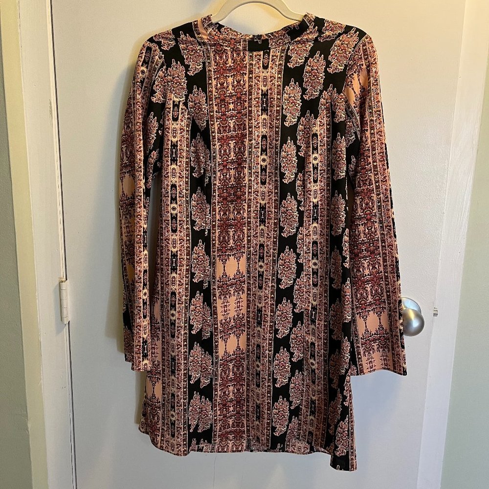 BCBGeneration Bell Sleeve Mini Dress with open back